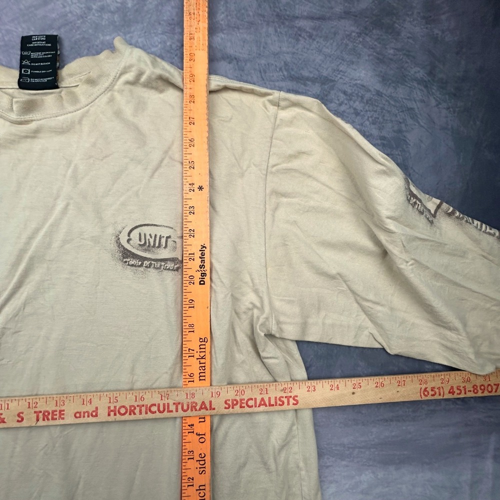 Vintage G-Unit Long Sleeve T-Shirt XL Tan Heavy Weight Raw Material Y2K 50 Cent - Picture 4 of 7